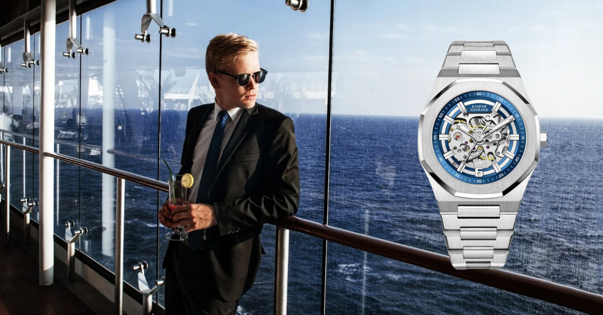 Allegria men’s automatic skeleton watch