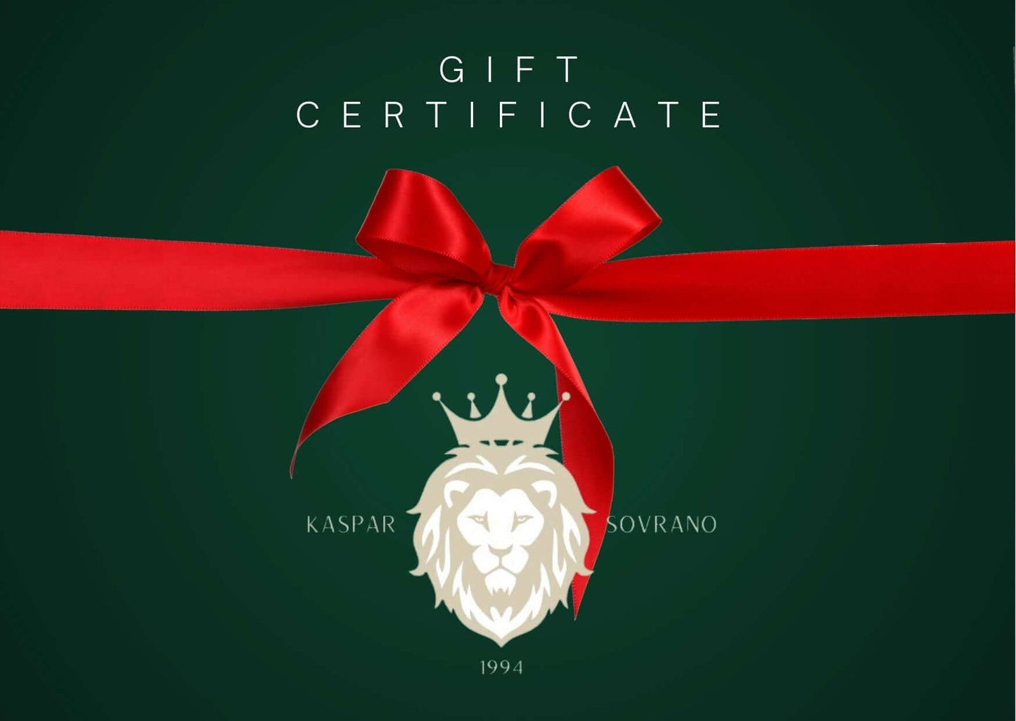 Kaspar Sovrano E-Gift Card